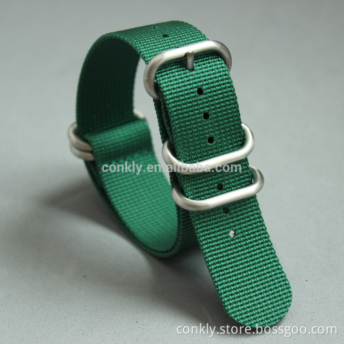 Green nylon ZULU watch strap with 304L hardware watch straps manufacture